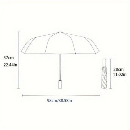 Travel Umbrella – for Travel, Butterfly Print Auto Open Close – detail view 9