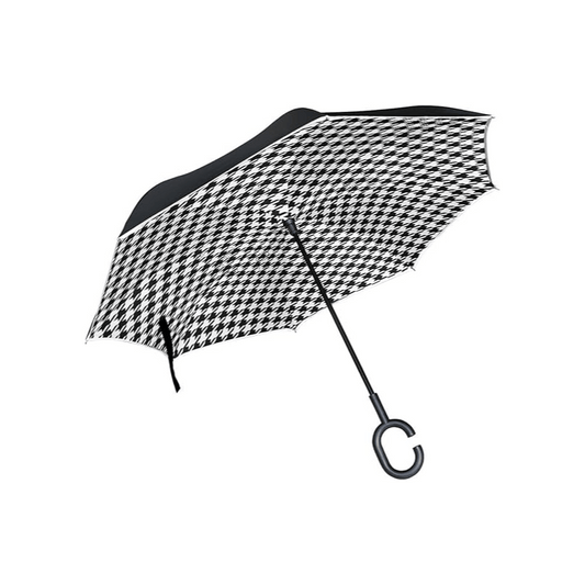 Travel Umbrella – Windproof, Inverted Umbrella C Shaped Handle – front view
