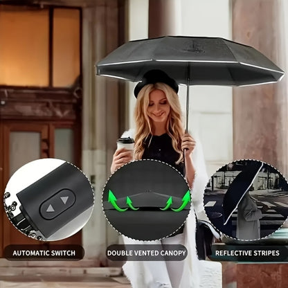 Travel Umbrella – Windproof, Rib Windproof Reverse Folding Umbrella – detail view 10