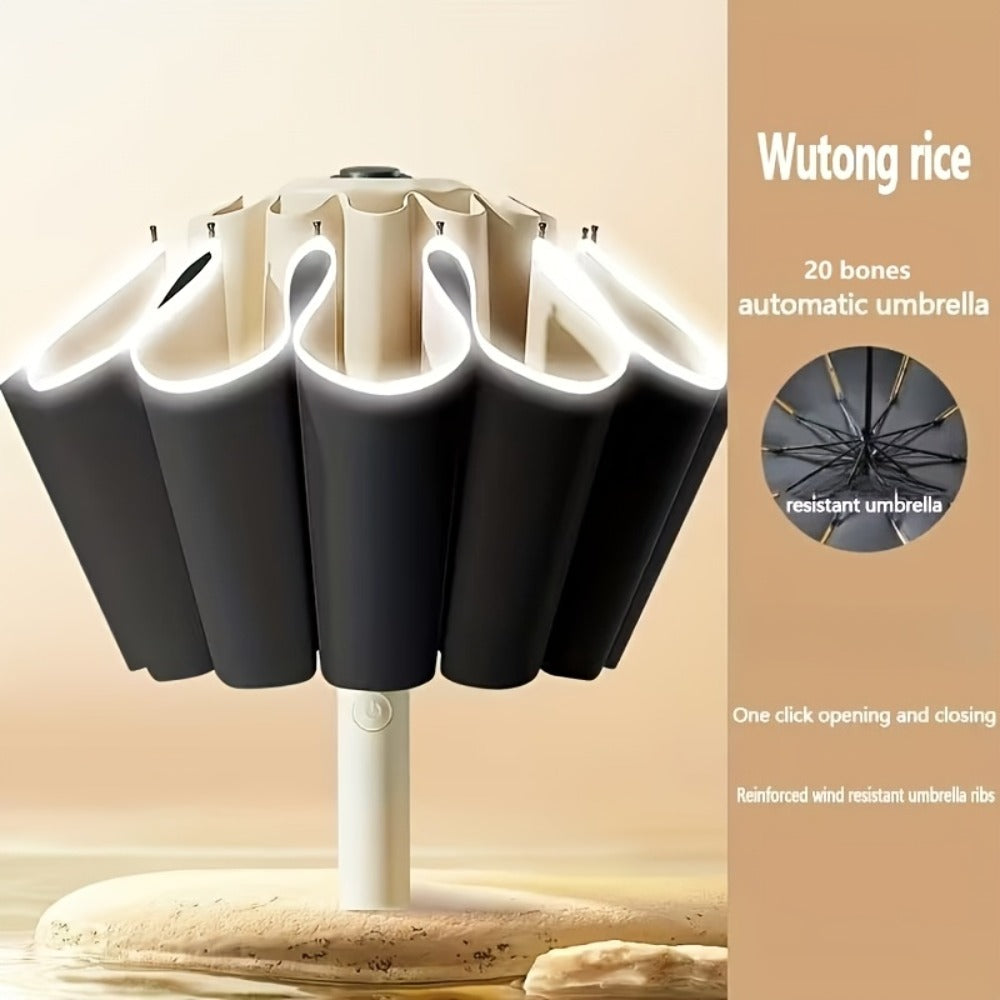 Travel Umbrella – Windproof, Rib Windproof Reverse Folding Umbrella – detail view 4