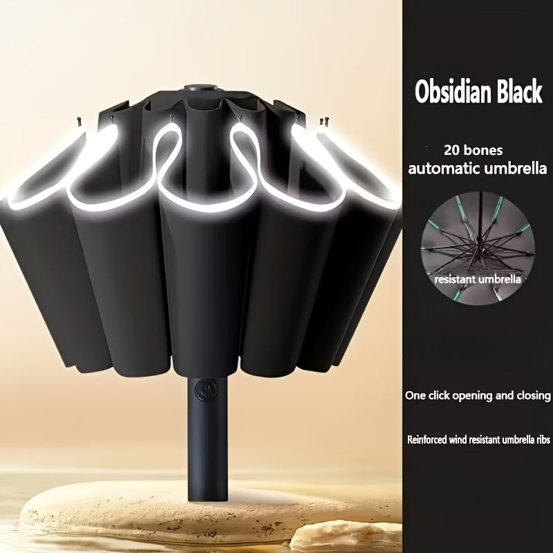 Travel Umbrella – Windproof, Rib Windproof Reverse Folding Umbrella – detail view 16