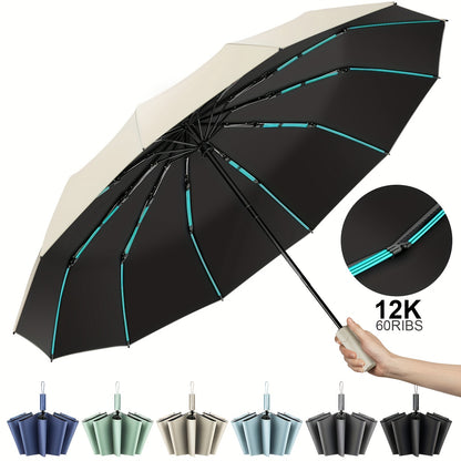Travel Umbrella – Windproof, Super Strong Windproof Umbrella Auto – detail view 18
