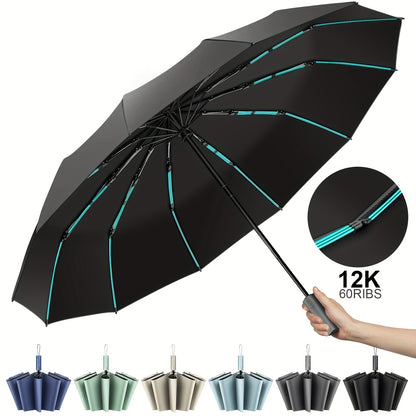Travel Umbrella – Windproof, Super Strong Windproof Umbrella Auto – detail view 15