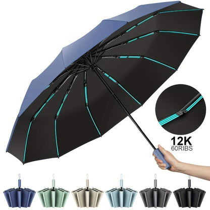 Travel Umbrella – Windproof, Super Strong Windproof Umbrella Auto – detail view 4