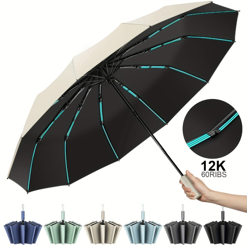 Travel Umbrella – Windproof, Super Strong Windproof Umbrella Auto – detail view 7
