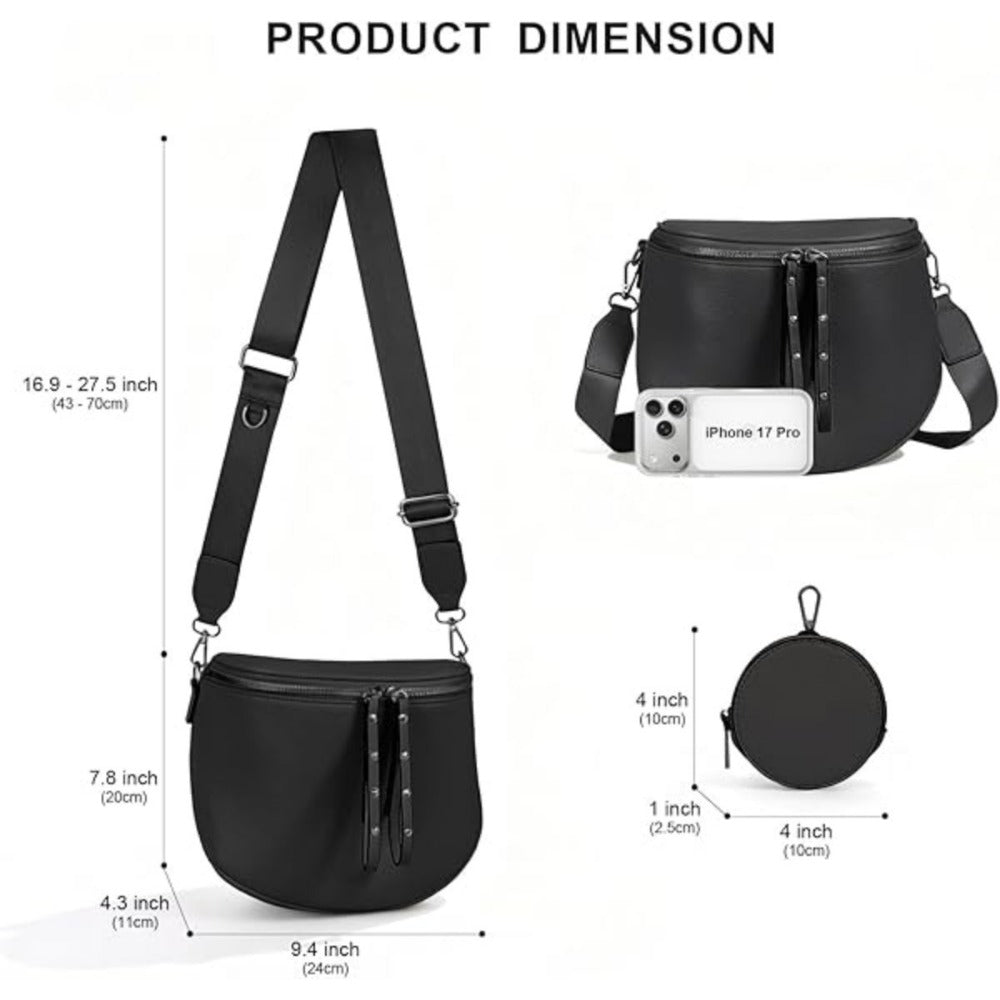 Waist Bag – 5 Colors, Vegan Leather, Large Capacity, for Everyday Use | Bag Vero – detail view 7