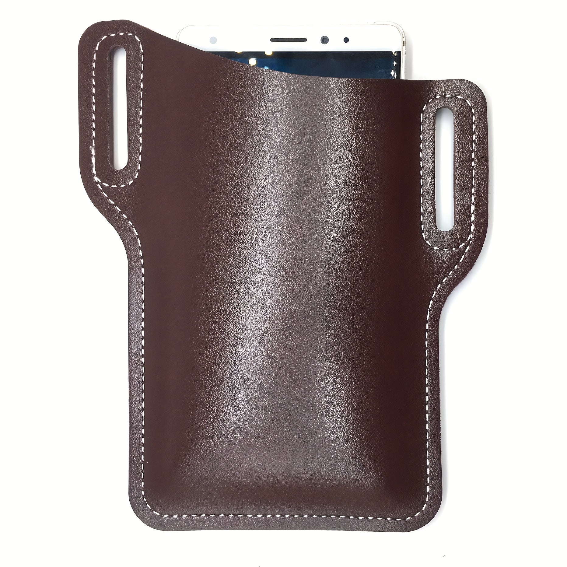 Waist Bag – 7 Inch, Cowhide Leather Phone Waist Belt | Bag Vero – front view