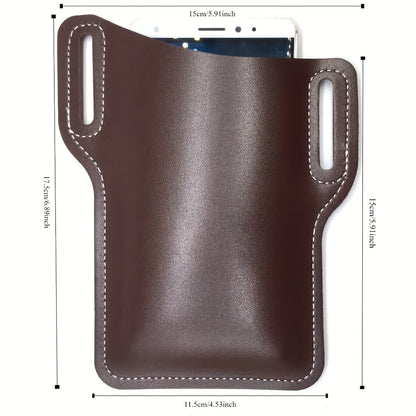 Waist Bag – 7 Inch, Cowhide Leather Phone Waist Belt – detail view 4