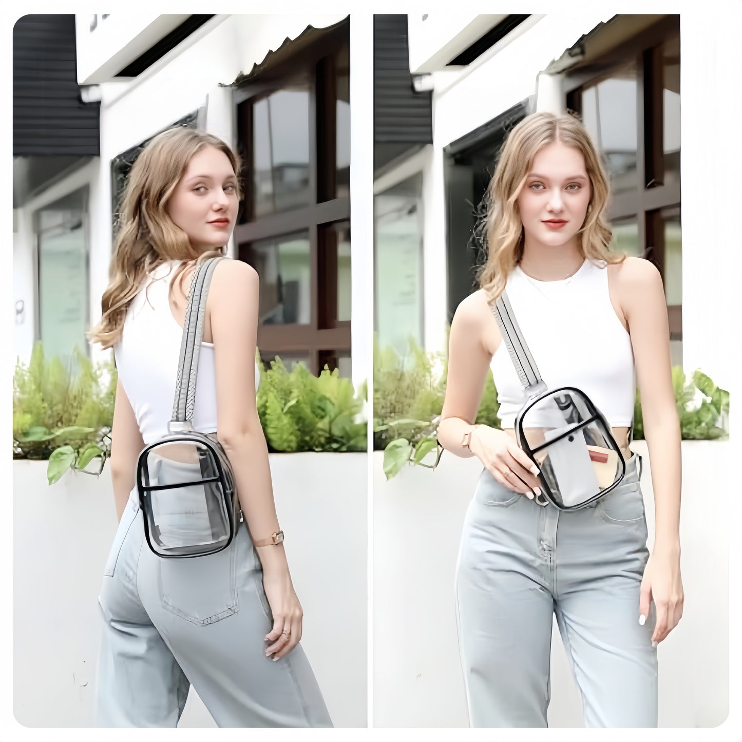 Waist Bag – Clear, Transparent, Adjustable Strap – detail view 18