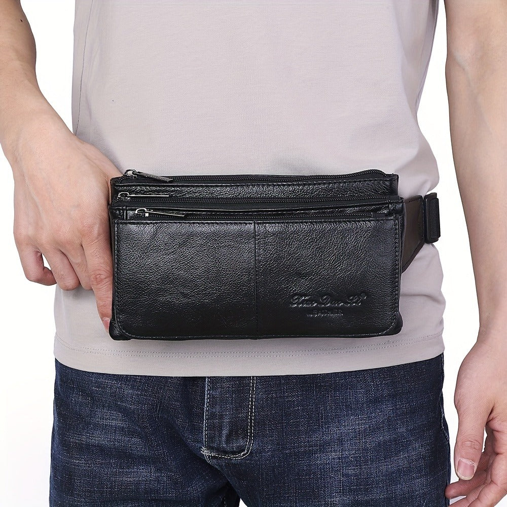 Waist Bag – Genuine Leather, Adjustable Strap, Lightweight, for Travel – detail view 10