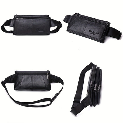 Waist Bag – Genuine Leather, Adjustable Strap, Lightweight, for Travel – detail view 4