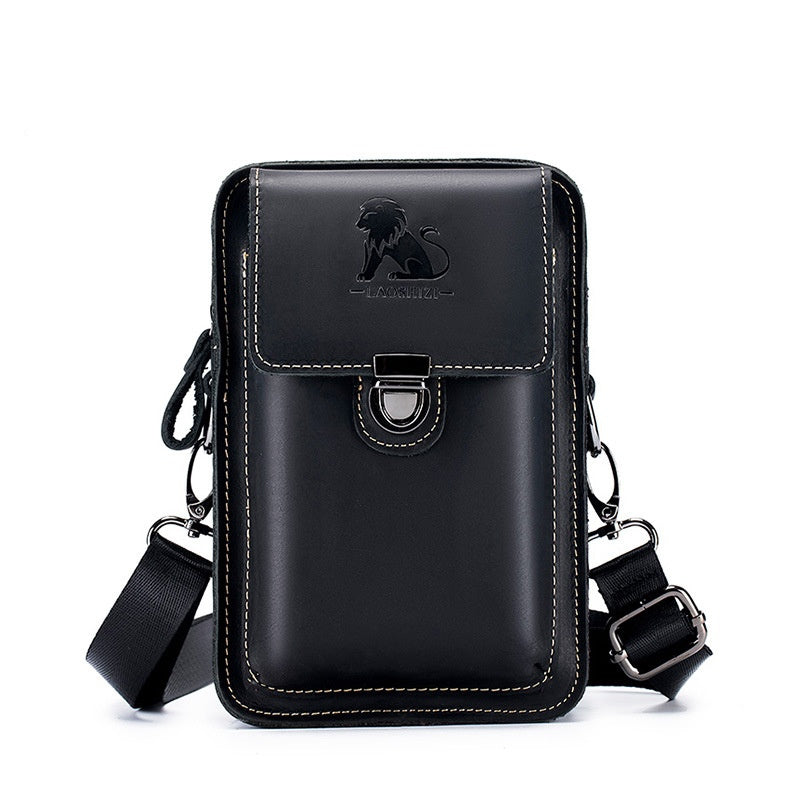 Waist Bag – Genuine Leather, Genuine Leather Waist Vintage Cowhide – alternate view