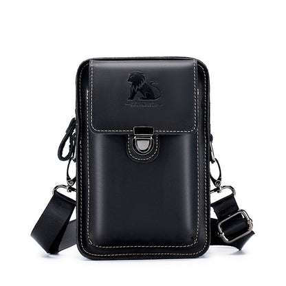 Waist Bag – Genuine Leather, Genuine Leather Waist Vintage Cowhide – alternate view