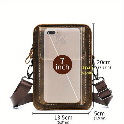 Waist Bag – Genuine Leather, Genuine Leather Waist Vintage Cowhide – detail view 11