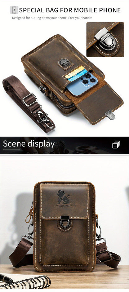 Waist Bag – Genuine Leather, Genuine Leather Waist Vintage Cowhide – detail view 18