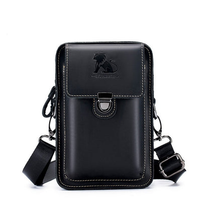 Waist Bag – Genuine Leather, Genuine Leather Waist Vintage Cowhide – detail view 5