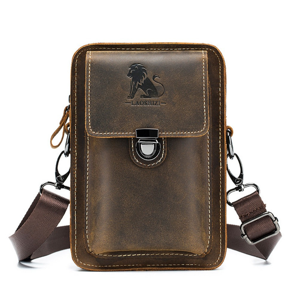 Waist Bag – Genuine Leather, Genuine Leather Waist Vintage Cowhide – detail view 10