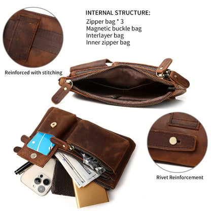 Waist Bag – Genuine Leather, Genuine Leather Waist Vintage Crazy – detail view 9