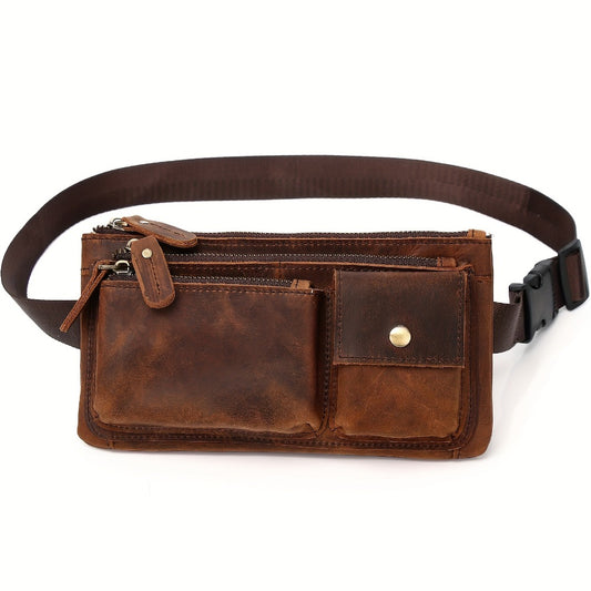 Waist Bag – Genuine Leather, Genuine Leather Waist Vintage Crazy – front view