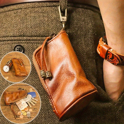 Waist Bag – Handcrafted Sporran Leather Coin Waist – detail view 10
