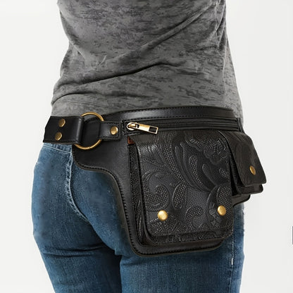 Waist Bag – Multi-Pocket, Cow Print Waist Chest Adjustable – detail view 15