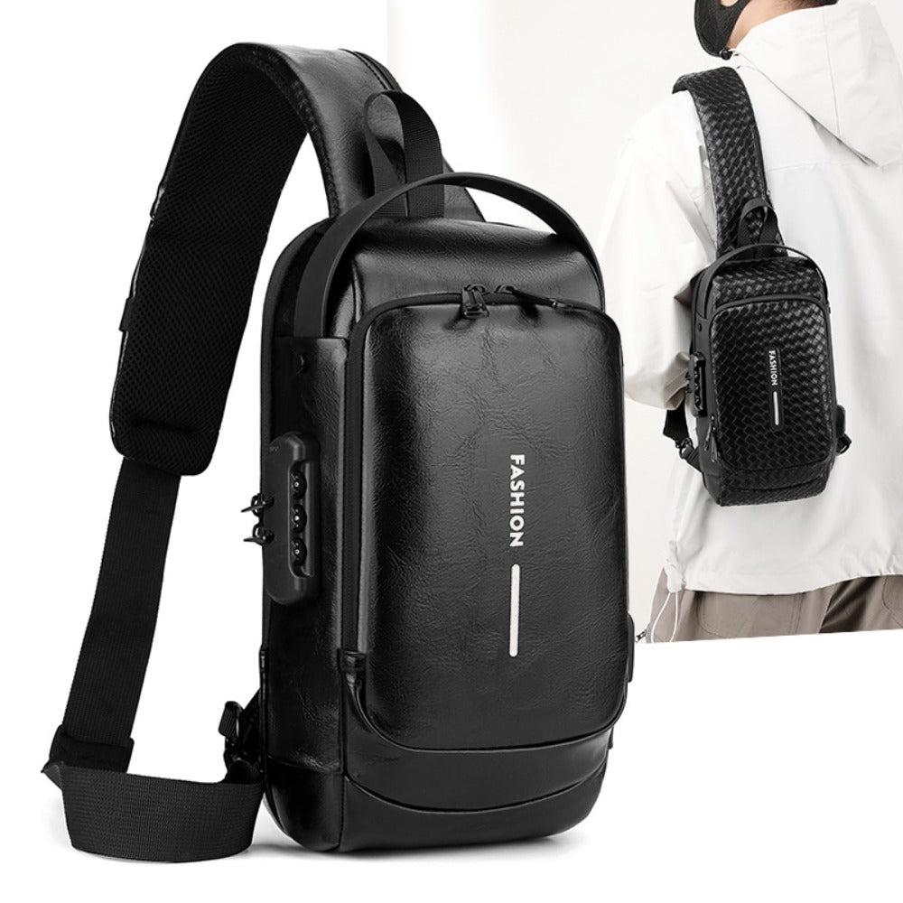 Waist Bag – PU Leather, USB Charging, Large Capacity – detail view 2