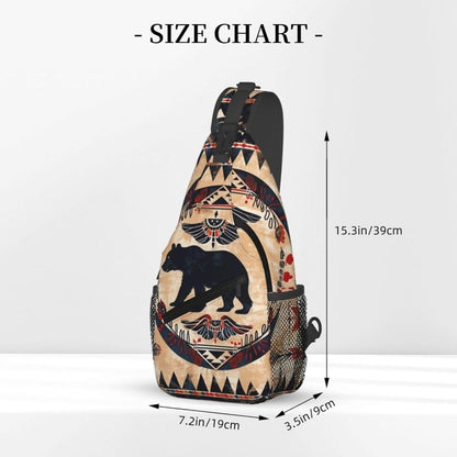 Waist Bag – for Travel & Everyday Use, Tribal Print Chest Native American – detail view 2