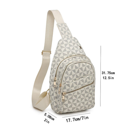 Waist Bag – for Travel, Small Geometric Pattern Waist Chest – detail view 4