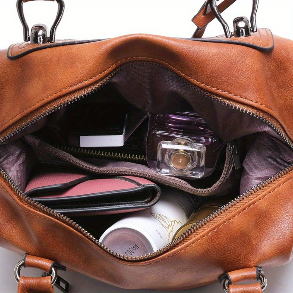 Crossbody Bag for Women – Vintage Boston Solid Color Detachable – detail view 12