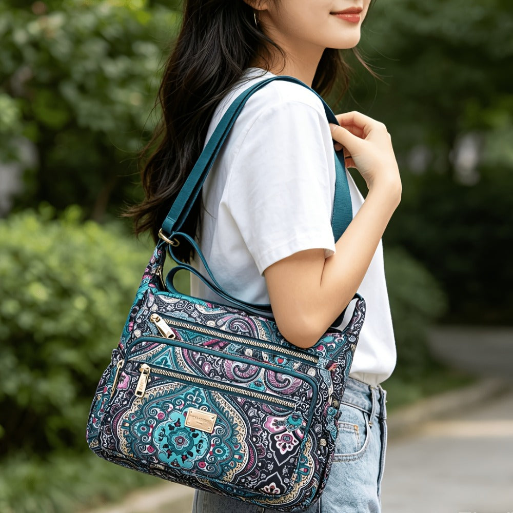 Crossbody Bag for Women – 10-Pocket, Nylon, Large Capacity, Multi-Pocket – detail view 4