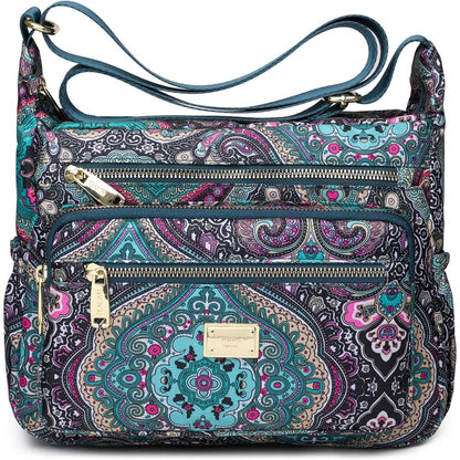 Crossbody Bag for Women – 10-Pocket, Nylon, Large Capacity, Multi-Pocket – detail view 6