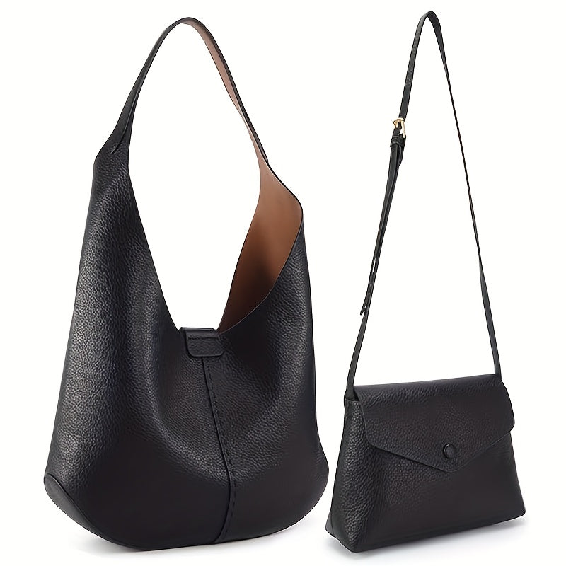 Crossbody Bag for Women – 2 Piece, 3 Colors, Vegan Leather – front view - product view 17