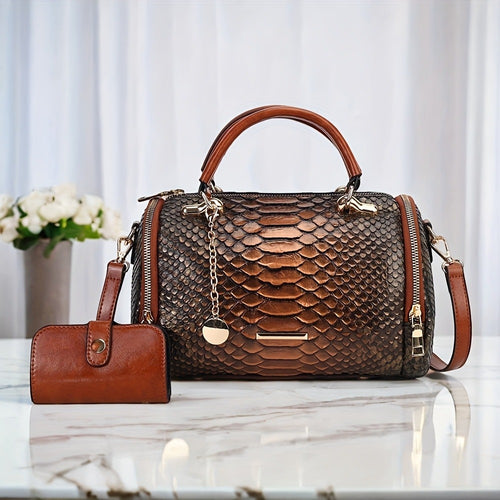 Crossbody Bag for Women – 2-Piece, Large Capacity, for Travel – front view