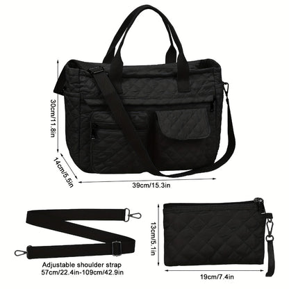 Crossbody Bag for Women – 2-Piece, Nylon, Lightweight, Multi-Pocket – detail view 13