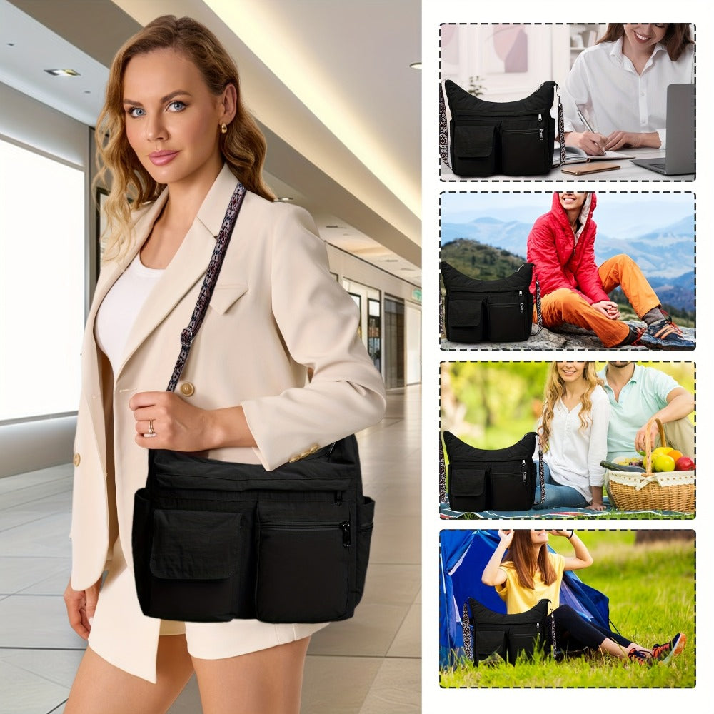 Crossbody Bag for Women – 2-Piece, Nylon, Lightweight, Multi-Pocket – detail view 14