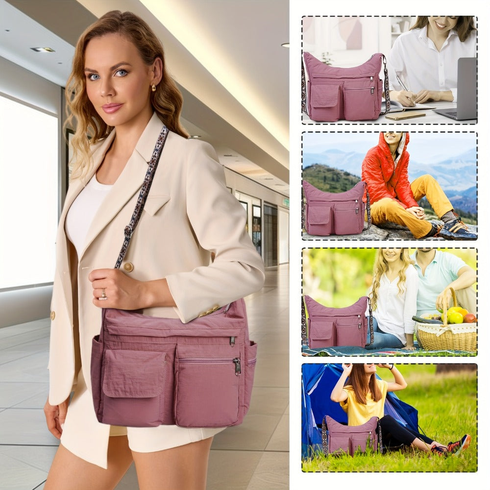Crossbody Bag for Women – 2-Piece, Nylon, Lightweight, Multi-Pocket – detail view 16