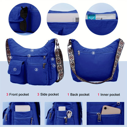 Crossbody Bag for Women – 2-Piece, Nylon, Lightweight, Multi-Pocket – detail view 9