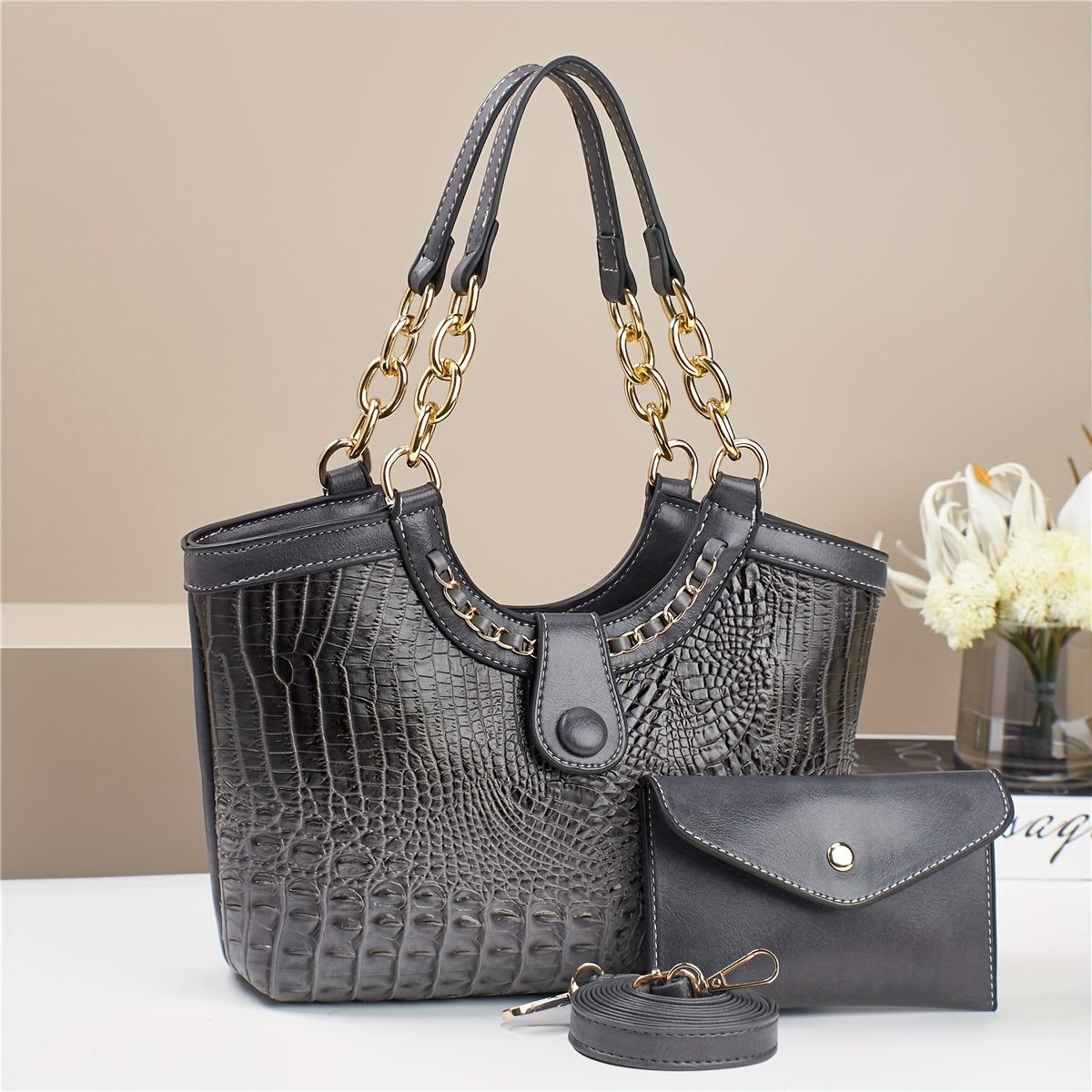 Crossbody Bag for Women – 2-Piece, 7 Colors, PU Leather, Polyester – detail view 28