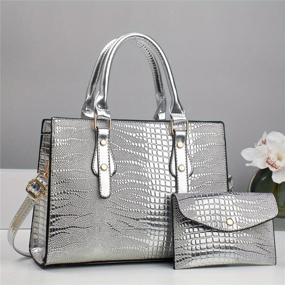 Crossbody Bag for Women – 2-Piece, PU Leather, Large Capacity, for Travel & Work – detail view 4