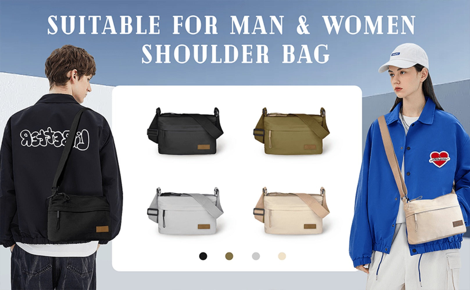 Crossbody Bag for Women – 5-Pocket, Large Capacity, Adjustable Strap, for Work – detail view 17