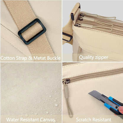 Crossbody Bag for Women – 5 Pockets, Canvas, for Travel & Work – detail view 11
