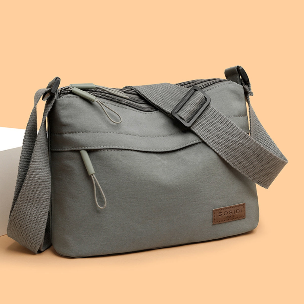 Crossbody Bag for Women – 5 Pockets, Canvas, for Travel & Work – detail view 2