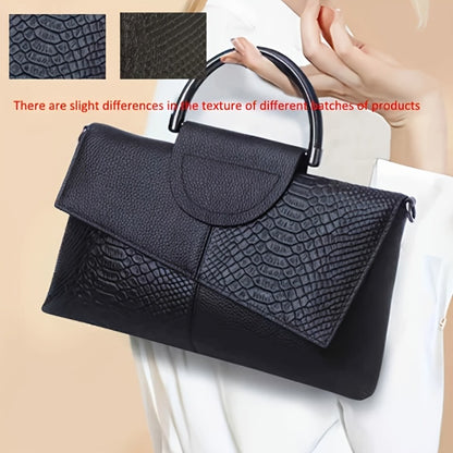 Crossbody Bag for Women – Adjustable Strap, Snake Print Keychain Black Microfiber – detail view 8