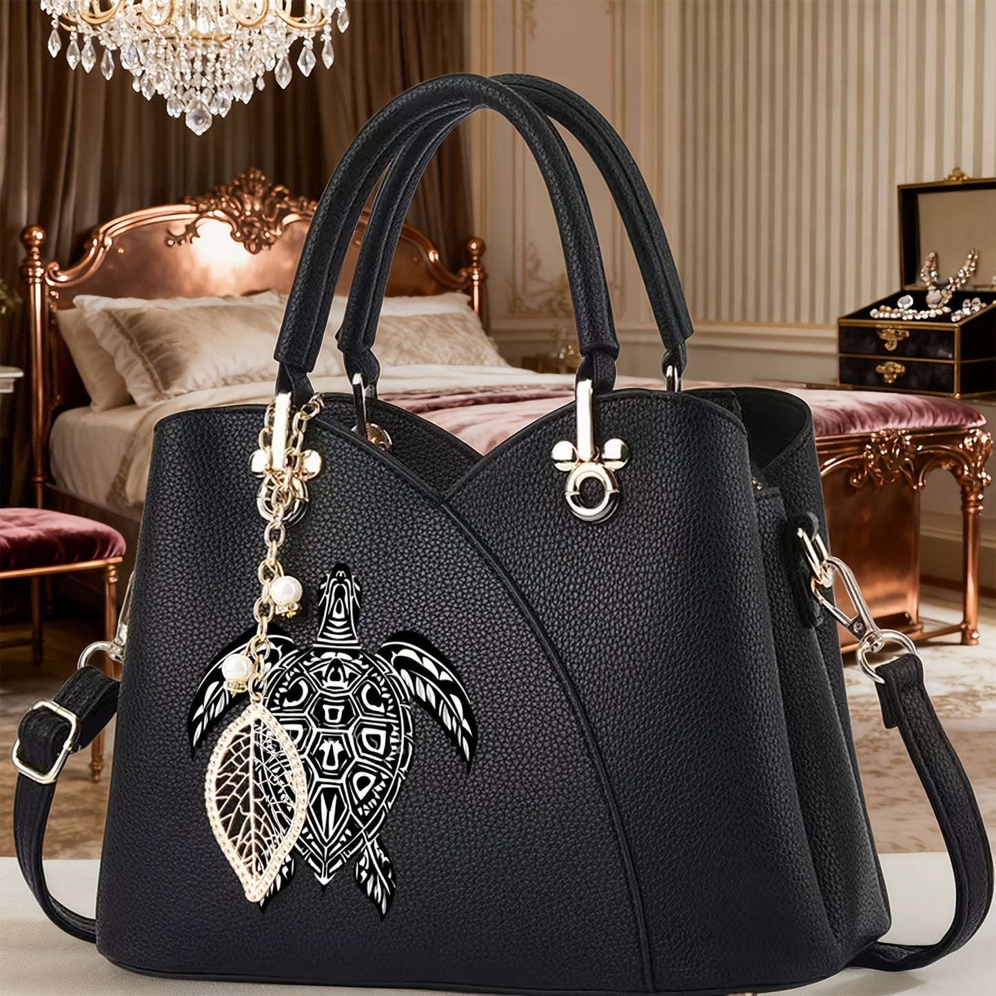 Crossbody Bag for Women – 2 Colors, Adjustable Strap – front view - product view 8