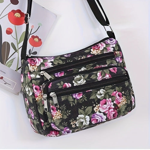Crossbody Bag for Women – 7 Colors, Canvas, Adjustable Strap, Mini – front view
