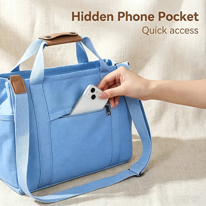 Crossbody Bag for Women – Canvas, Multi-Pocket, for Travel & Work – detail view 14