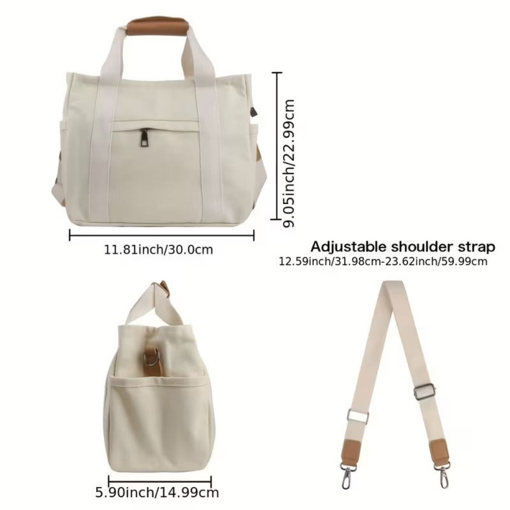 Crossbody Bag for Women – Canvas, Multi-Pocket, for Travel & Work – detail view 17