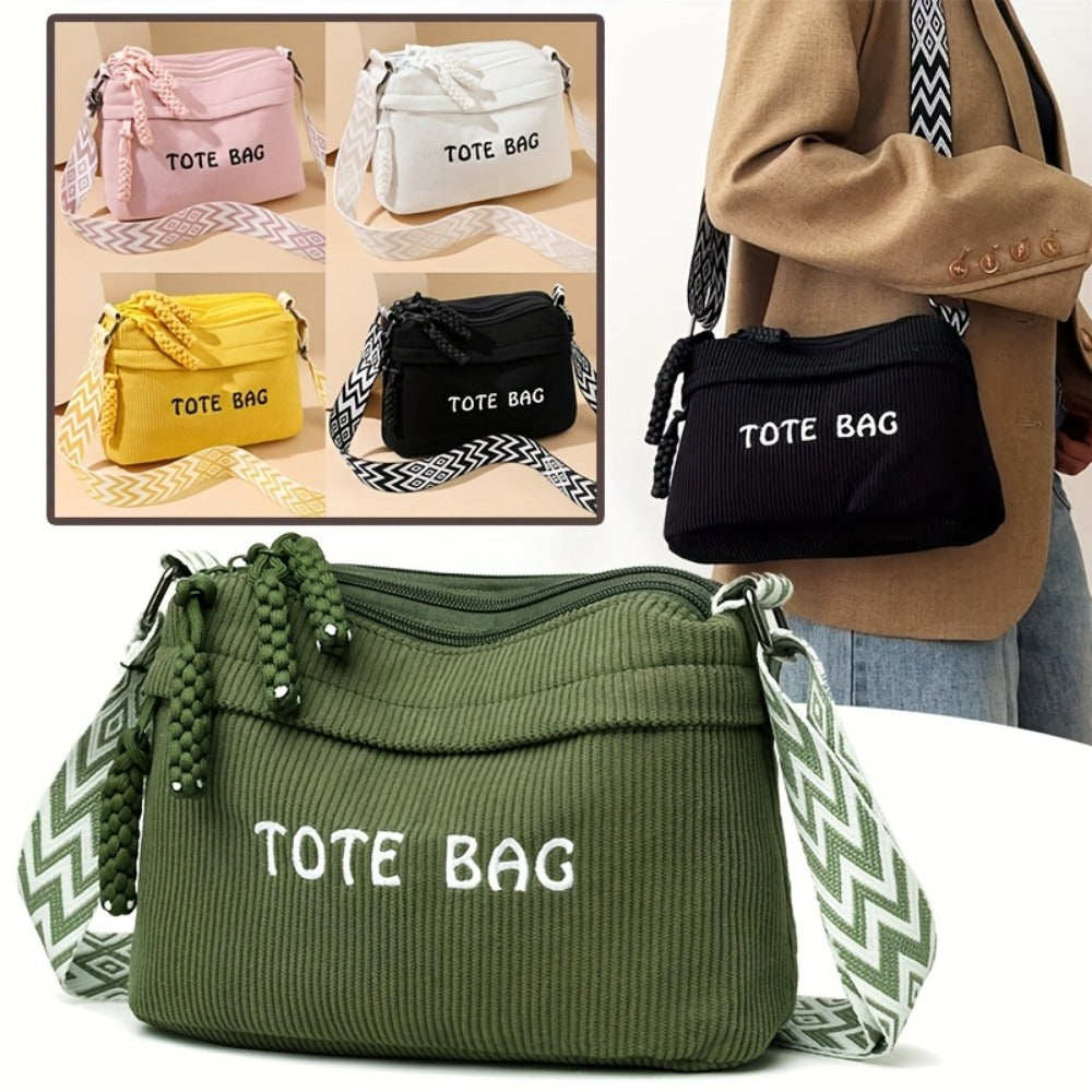 Crossbody Bag for Women – Corduroy, Adjustable Strap, for Everyday Use – detail view 15