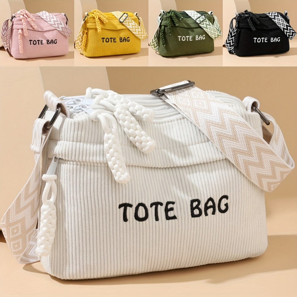Crossbody Bag for Women – Corduroy, Adjustable Strap, for Everyday Use – detail view 16