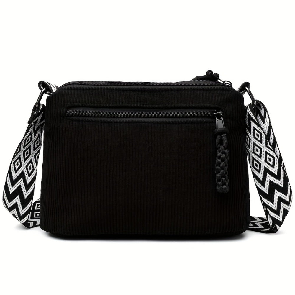 Crossbody Bag for Women – Corduroy, Adjustable Strap, for Everyday Use – detail view 20